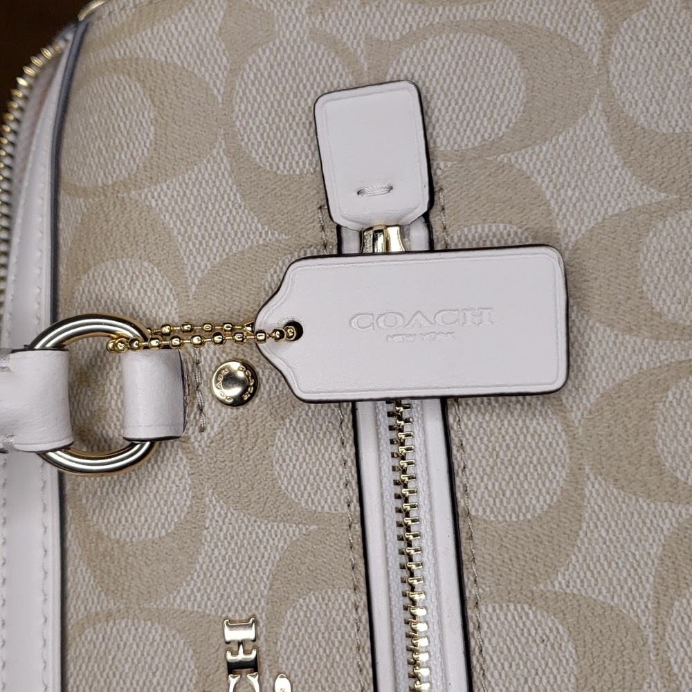 ⭐ NWT COACH ROWAN SATCHEL SIGNATURE CANVAS - Picture 4 of 5